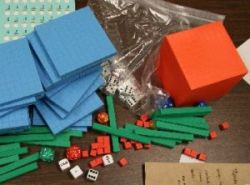 Base 10 blocks and dice